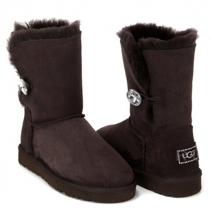Угги Bailey Button Bling Chocolate