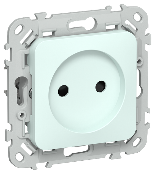 FLITE Розетка без заземления с защитными шторками 10А РСш01-0-ФлХЛ холодный лед IEK