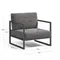 Уличное кресло Comova темно-серое с черным каркасом