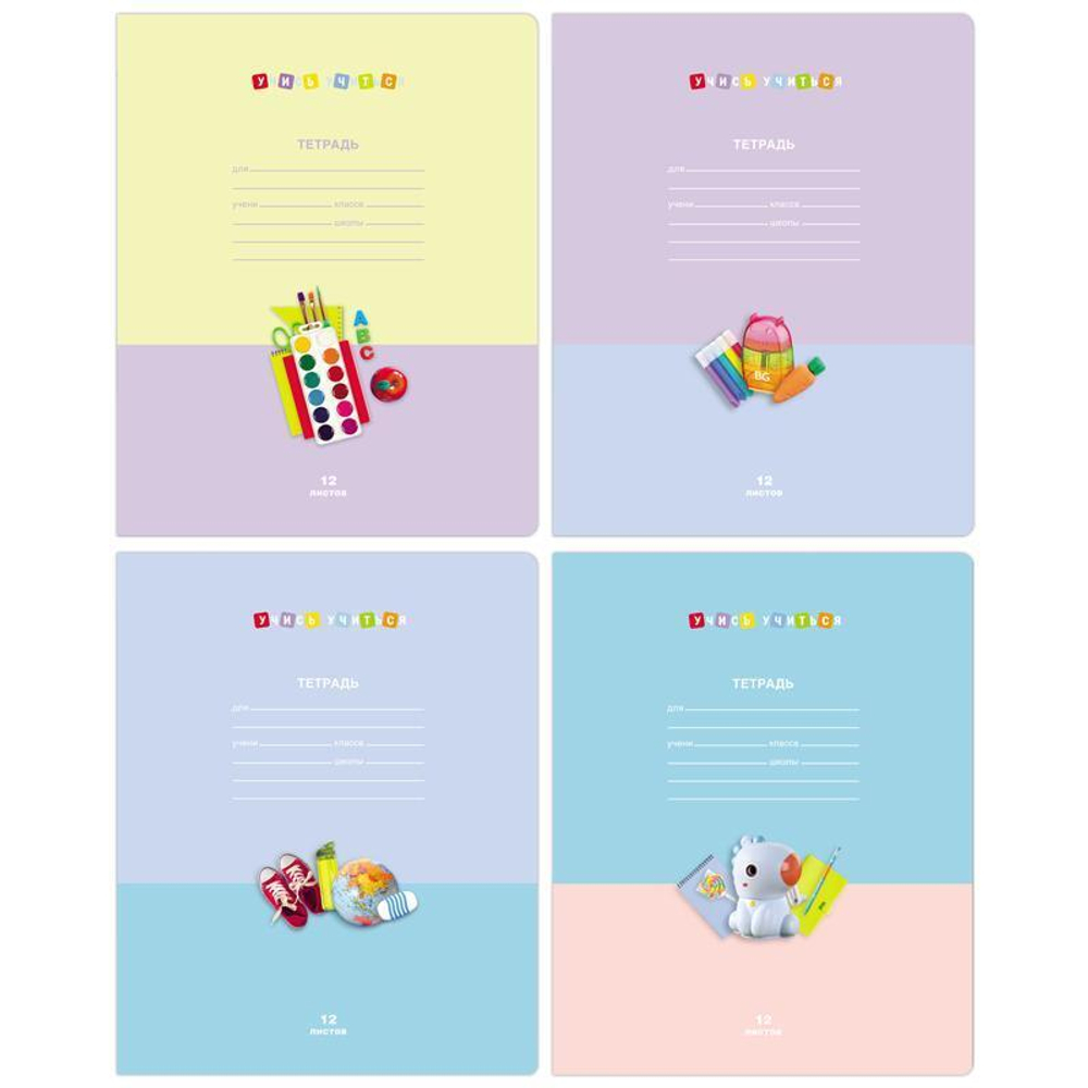 Тетрадь школьная А5 12л линия "Учись учиться" 327764 (BG)