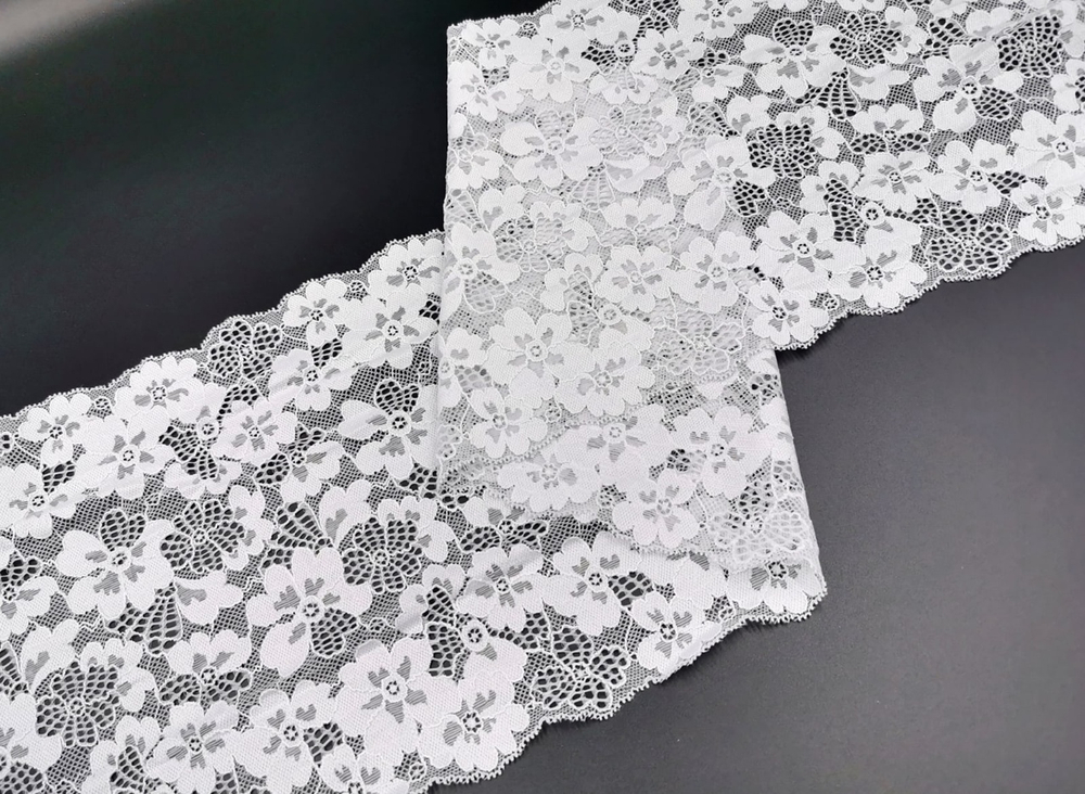 _Эластичное кружево, 21 см, светло-серый, (Арт: EK-2252), м