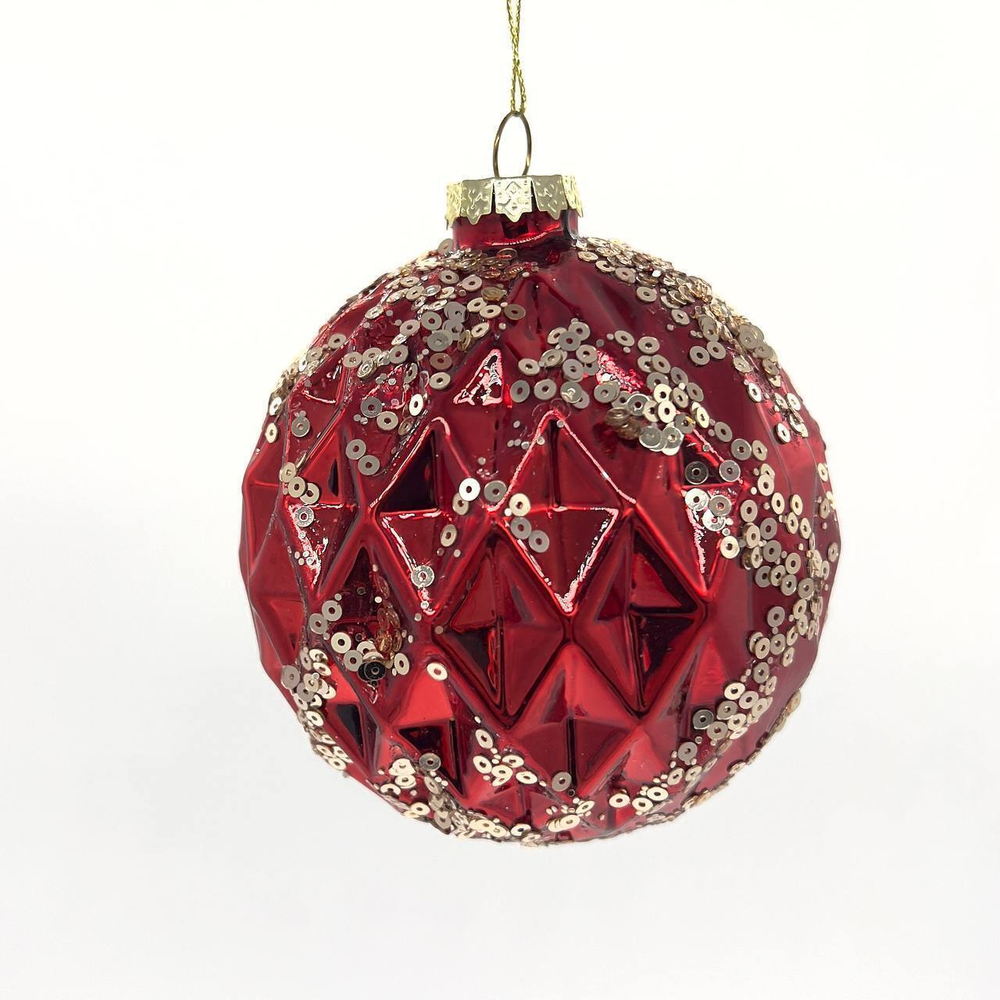 Шар с гранями и пайетками