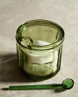 ZARA HOME СТЕКЛЯННАЯ САХАРНИЦА, ЗЕЛЕНЫЙ