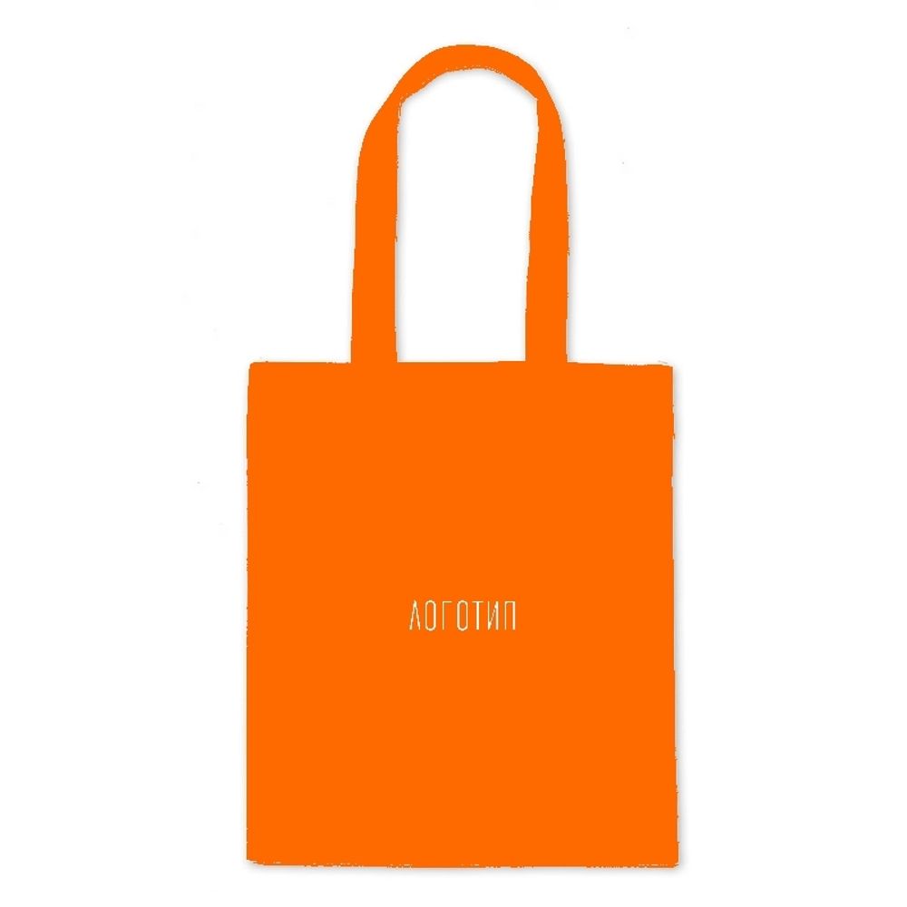 Шоппер оранжевый с вышивкой фото