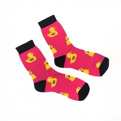 Носки BOOMERANGS Уточки, малиновый