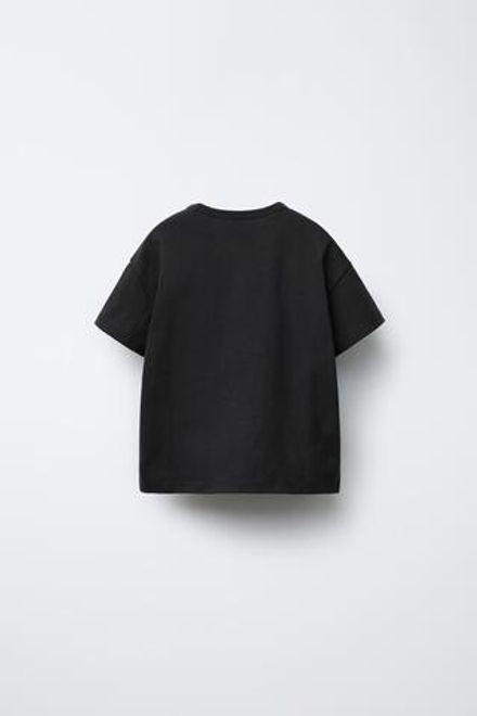 ZARA ФУТБОЛКА С ПРИНТОМ «ВИШЕНКИ», ТЕМНЫЙ АНТРАЦИТ