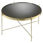 Стол josen, D64,4 см, коричневый/латунь