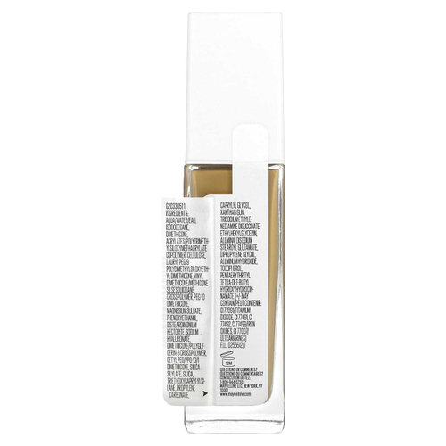 Maybelline, Super Stay, тональный крем для активного образа жизни, оттенок 332 «золотая карамель», 30 мл (1 жидк. унция)