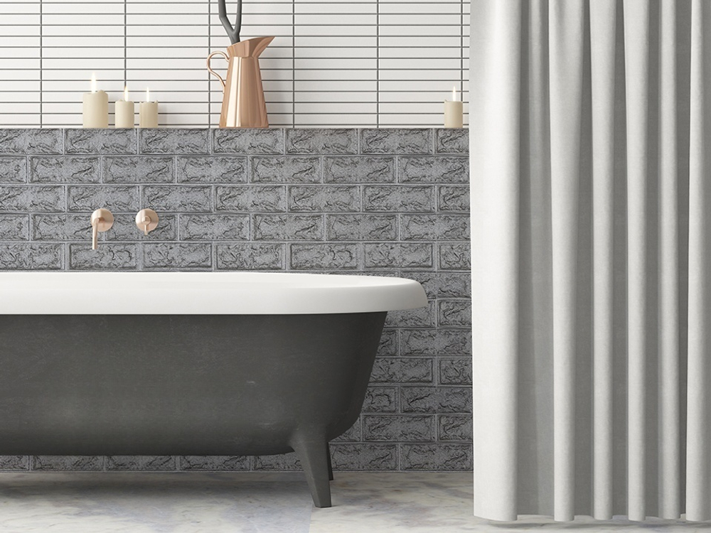 Самоклеящаяся мягкая панель ПВХ Кирпич стальной 770х700х3 мм