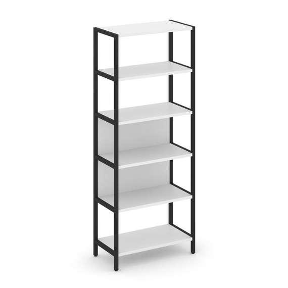 Shelf System Односекционный стеллаж пятиярусный SN.STM-511 Белый/Металл Черный 810*400*1980