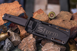 Тактический нож Sturm AUS-8 StoneWash Black G10