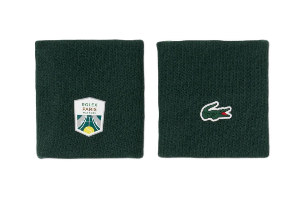 Теннисные напульсники Lacoste Rolex Paris Masters Edition 2P - sinople green