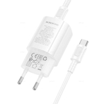 Зарядное устройство на Type-C PD20W+QC3.0 Borofone BA104A (white)