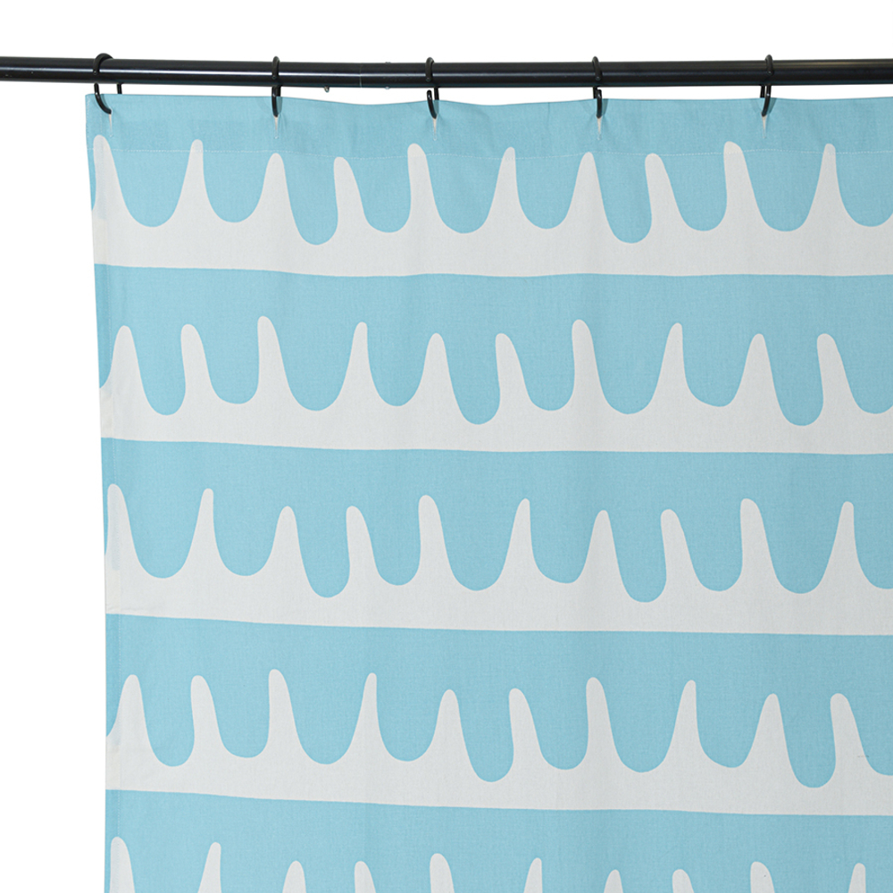 Штора для ванной popple голубого цвета cuts&pieces, 180х200 см