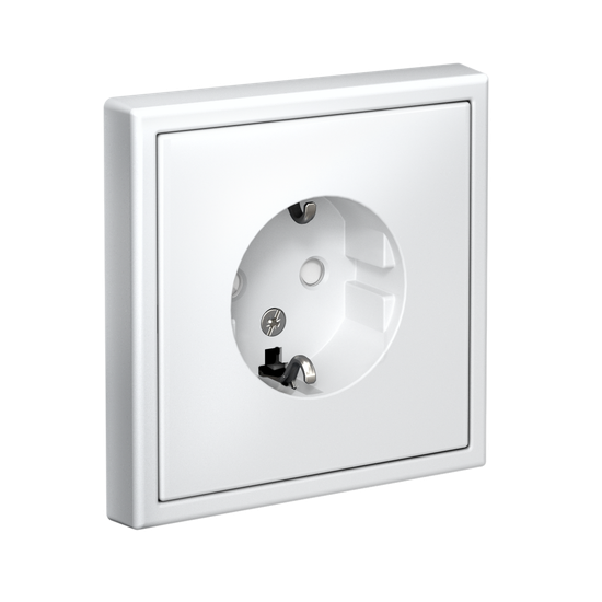 Розетка ArtGallery 16А с заземл. защ. шторки механизм бел. SE GAL000145