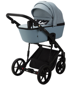 Детская коляска Adamex Mobi 2 в 1 M-PS41 (СЕР-ГОЛУБ.ТК+СЕР-ГОЛУБ.ПЕРФ.КОЖА)
