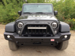 Бампер силовой передний Jeep Wrangler JK 2007-2018 с доп. фарами и центральной защитной дугой РИФ