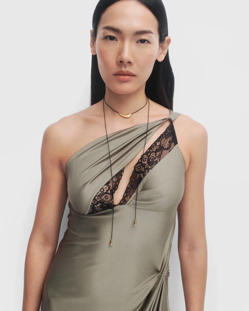 Колье Orbit Cord серебро 925 пробы покрытое золотом