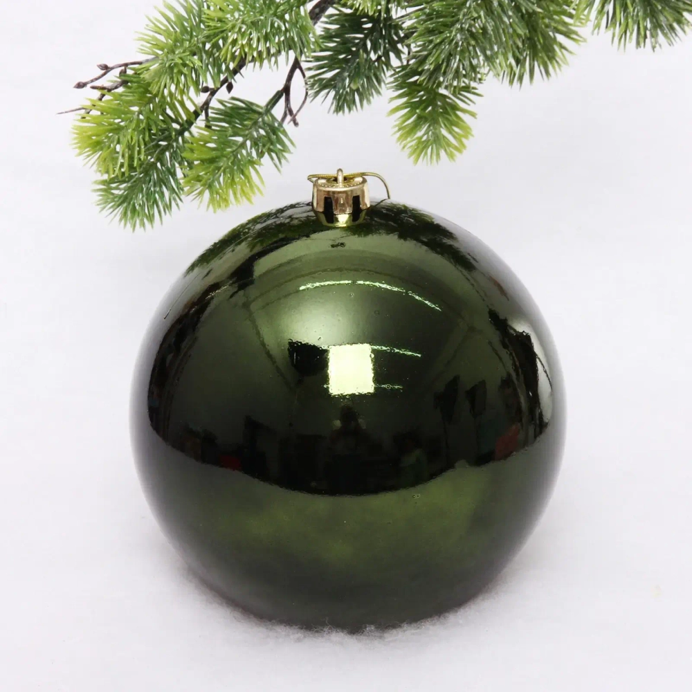 Новогодний шар 20 см «Глянец», изумруд