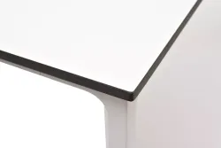 "Малага" обеденный стол из HPL 90х90см, цвет молочный, каркас белый