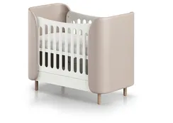 Кроватка KIDI Soft mini cпальное место 60*120 см (бежевый, экокожа)