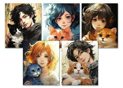 Тетрадь 48 л. клетка "Дети. Кошки" (Апплика)