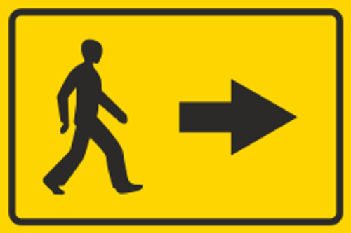 Знак "Обход" желтый