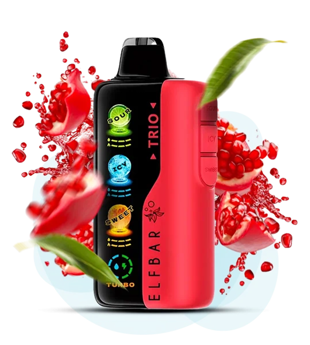 ELF BAR TRIO 40000 - Pomegranate Burst (5% nic)