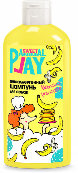 ANIMAL PLAY SWEET Шампунь для собак и кошек Банан гипоаллергенный 0,3 л
