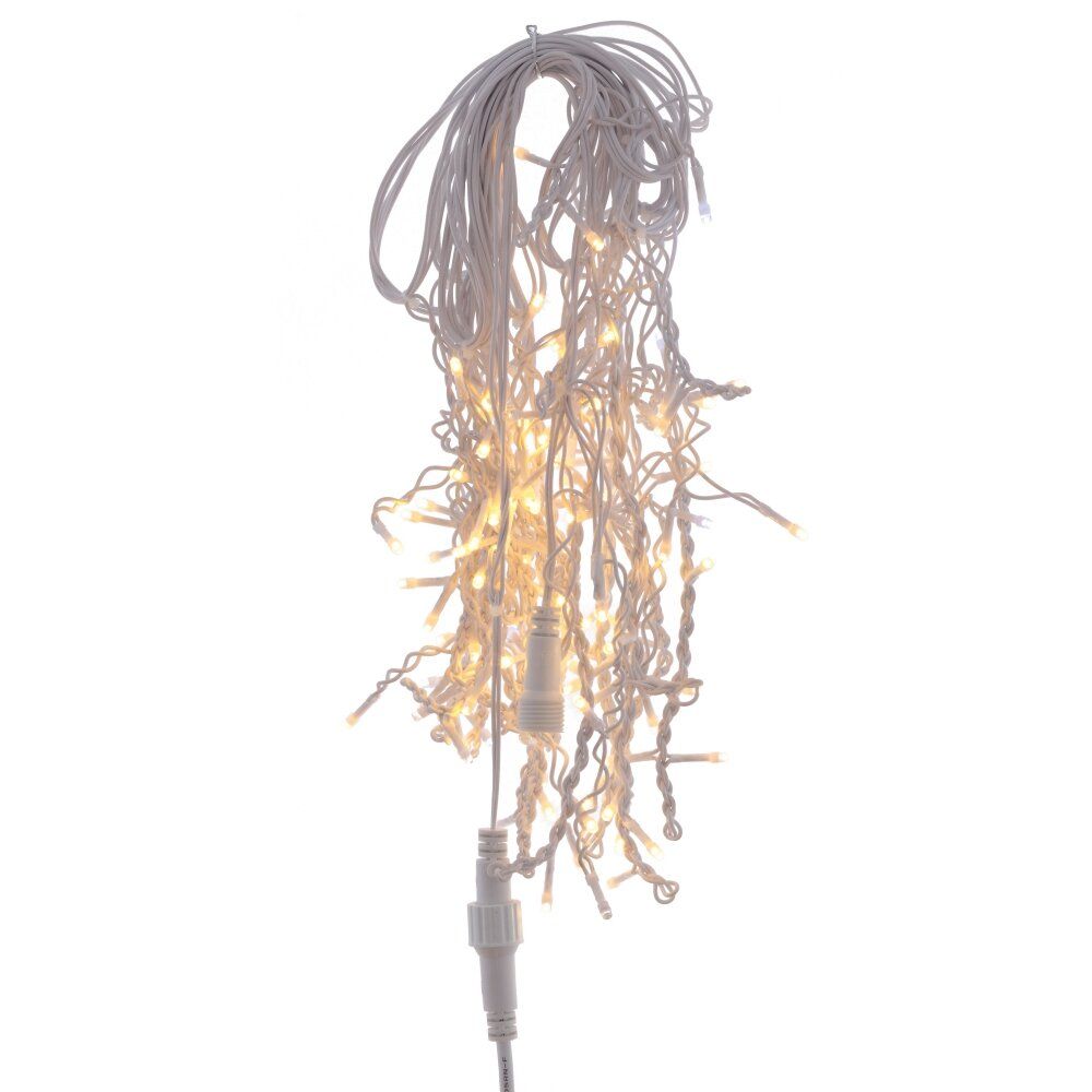GAEM Электрогирлянда ул бахрома, L6м, 120 LED, тепл бел, 1 тип свеч, 4W, шнур бел, IP44, с адапт