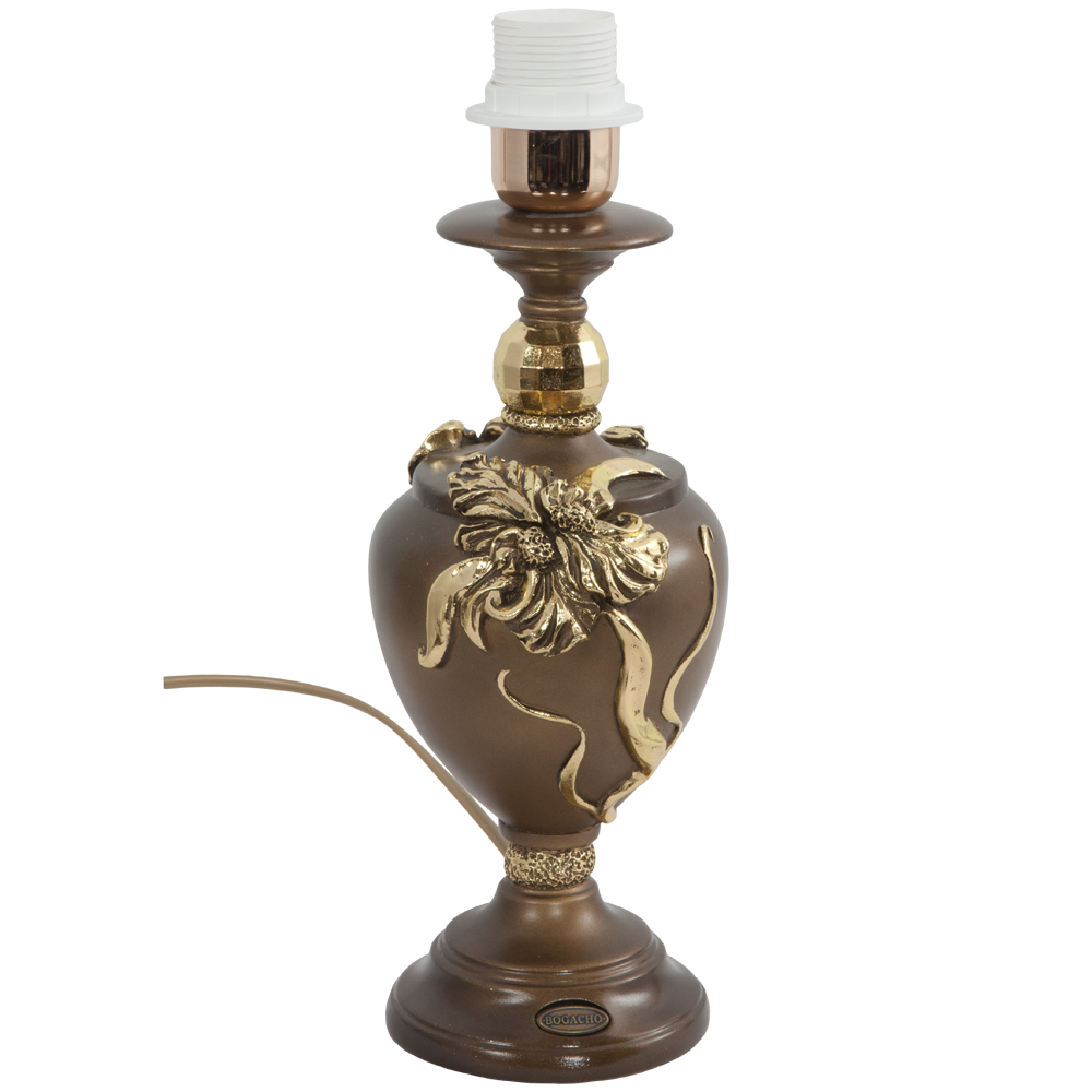 Настольная лампа Флер де Лис Бронза Тюссо Игуана Беж