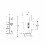 Умный автоматический выключатель 1P 63A C 6kA W1001P6301