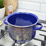 Кастрюля 2л "Узор" синяя