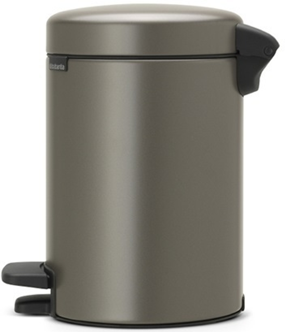 Ведро Brabantia NewIcon 3л платиновое сбоку