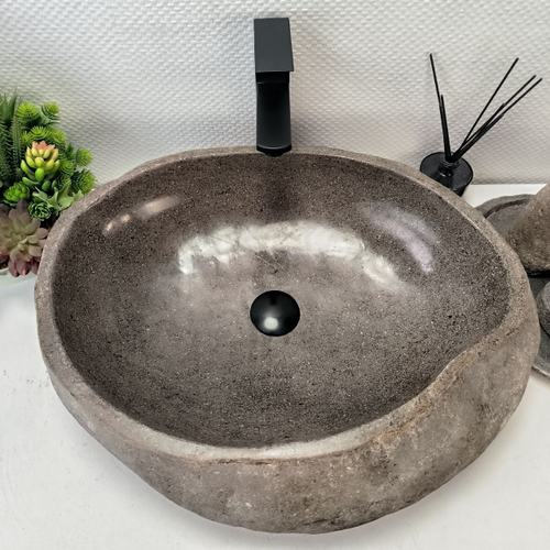 Раковина из речного камня RS-63442 (57*46*16) 0123