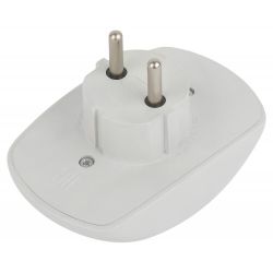 Разветвитель электрический ЭРА SPx-2-W на 2 розетки без заземления 10А белый