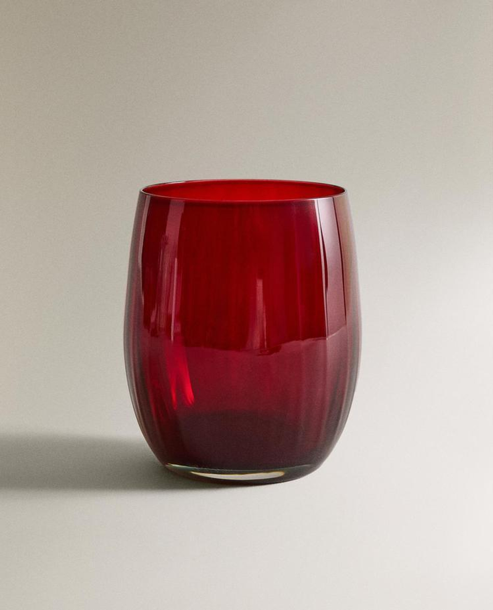 ZARA HOME РЕЛЬЕФНЫЙ РОЖДЕСТВЕНСКЙ БОКАЛ, КРАСНЫЙ