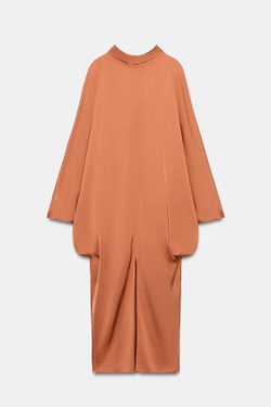 ZARA ПЛАТЬЕ-ТУНИКА ZW COLLECTION, МЕДНЫЙ