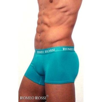 Мужские трусы боксеры c резинкой Romeo Rossi бирюзово-зеленые RR6005-07