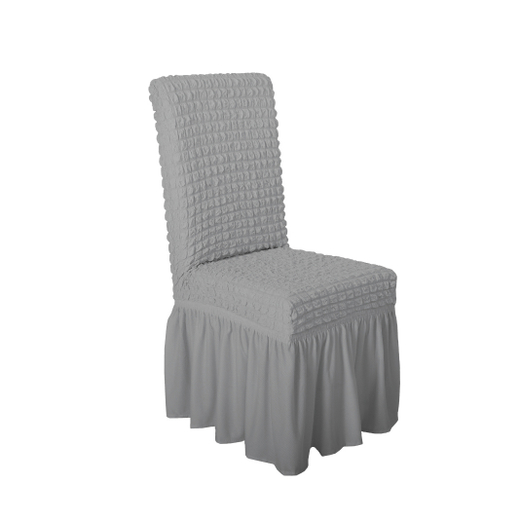 Чехол на стул с оборкой, цвет Серый