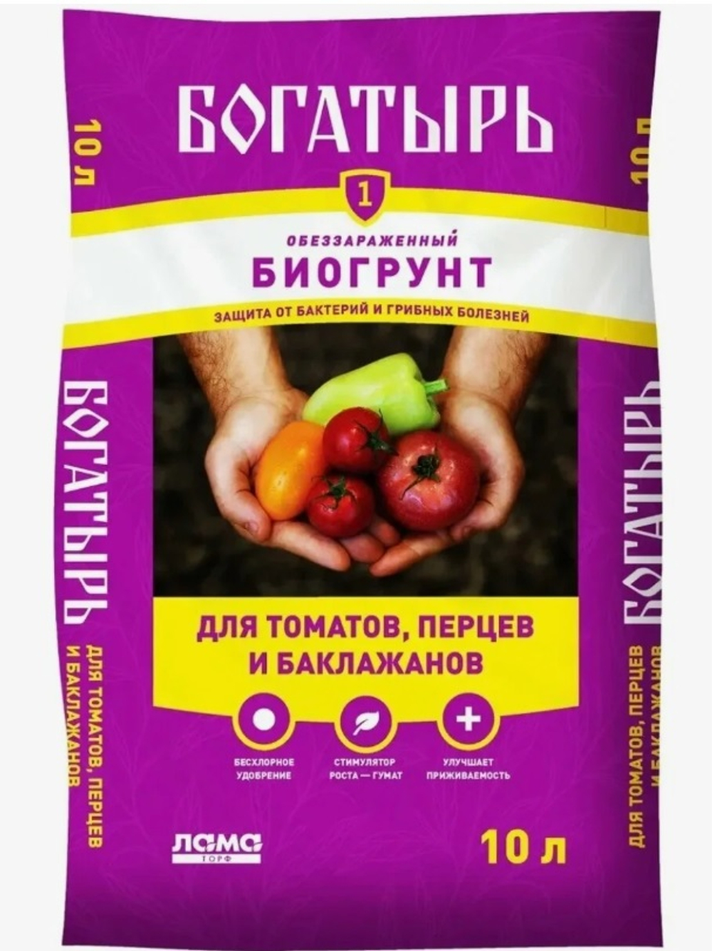 Грунт Богатырь для томата, перца 10л (Лама Торф)