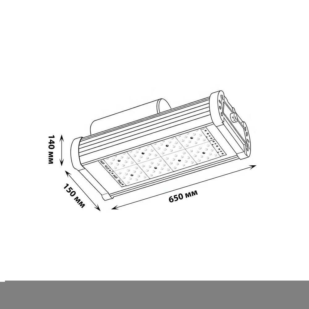 ULV-R24J 180W-5000К IP65 SILVER Светильник светодиодный уличный консольный. Белый свет 5000К. КСС Д. TM Uniel