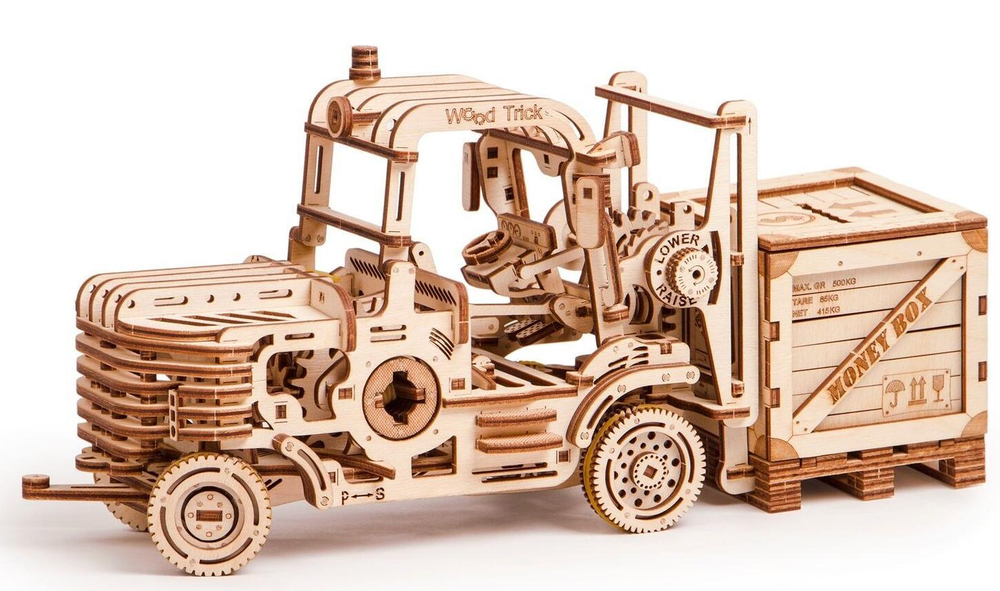 Механический 3D-пазл из дерева Wood Trick Погрузчик