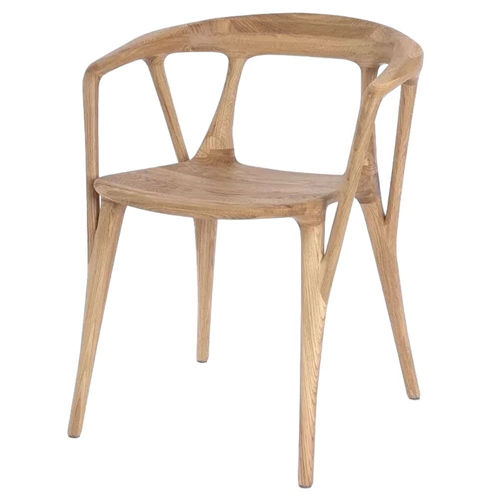 Стул из массива дуба Picasso c мягким элементом (натур.кожа)