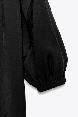 ZARA ТОП С ОТКРЫТЫМИ ПЛЕЧАМИ — ZW COLLECTION, ЧЕРНЫЙ