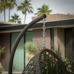 Подвесное кресло-кокон BARCELONA черное, оранжевая подушка (Laura Outdoor)