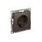 Розетка 1-м СП AtlasDesign 16А IP20 с заземл. механизм мокко SE ATN000643
