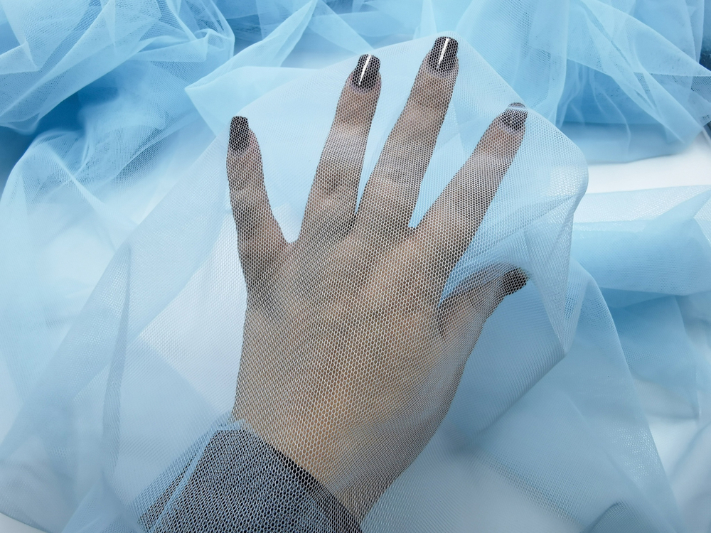 Бюстовая неэластичная сетка, Lauma, небесно-голубой, (BSM-051)