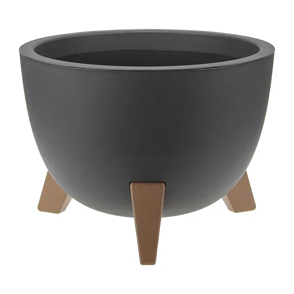 Кашпо ФЛОРИАН D350мм 12л Графитовый (комплект 3 шт)