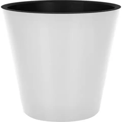 Горшок для цветов InGreen London D280мм, 10,5л c дренажной вставкой, белоснежный жасмин